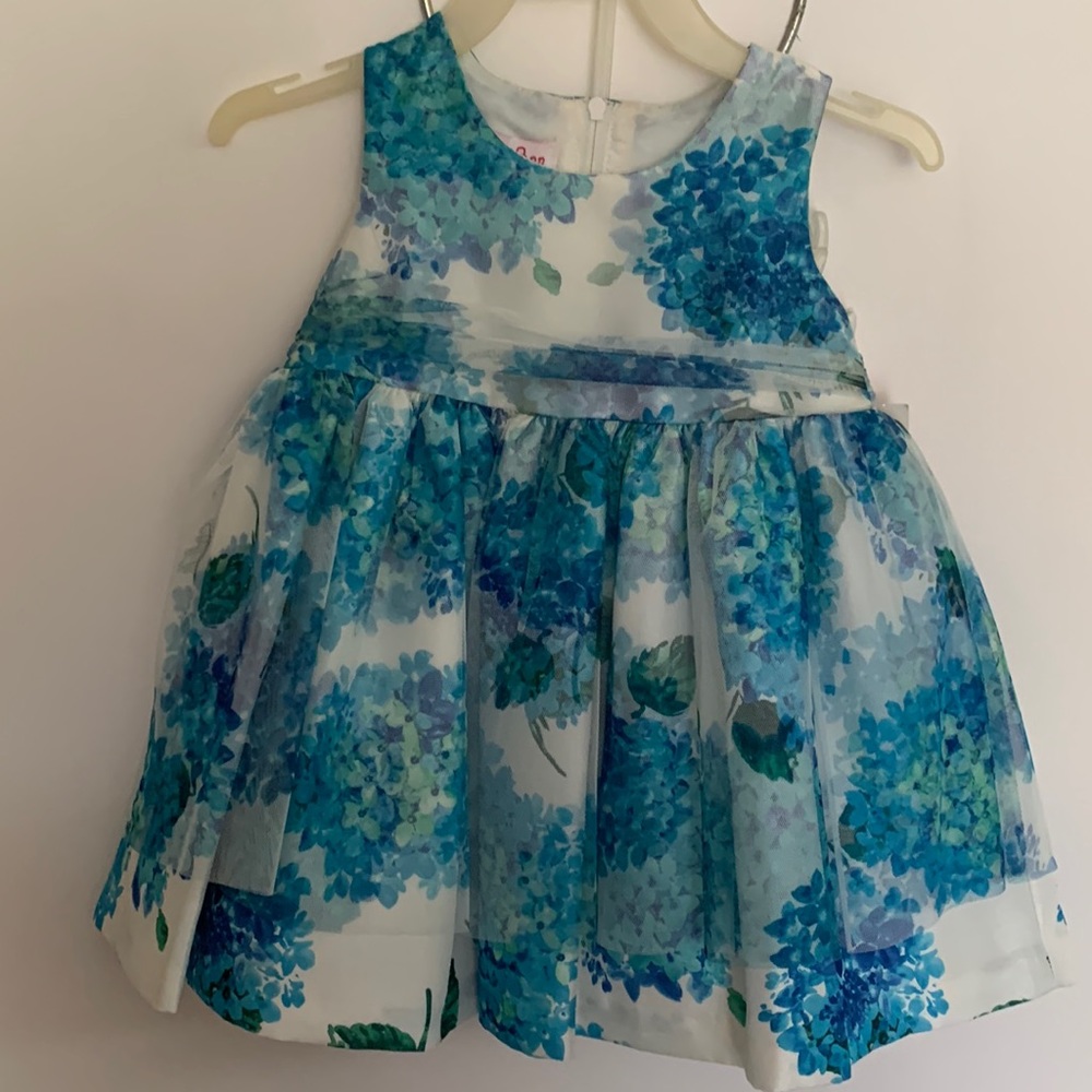 12 and 18 Months Jessica Ann Dress Blue Flowers 2 Piece